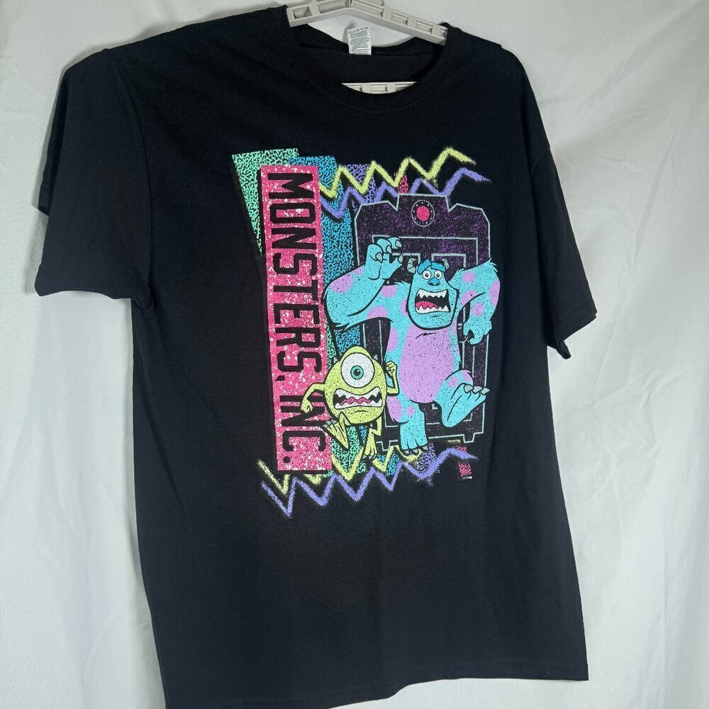 Disney Monsters Inc Monster Jam Tee Sulley Mike Black 2XL
